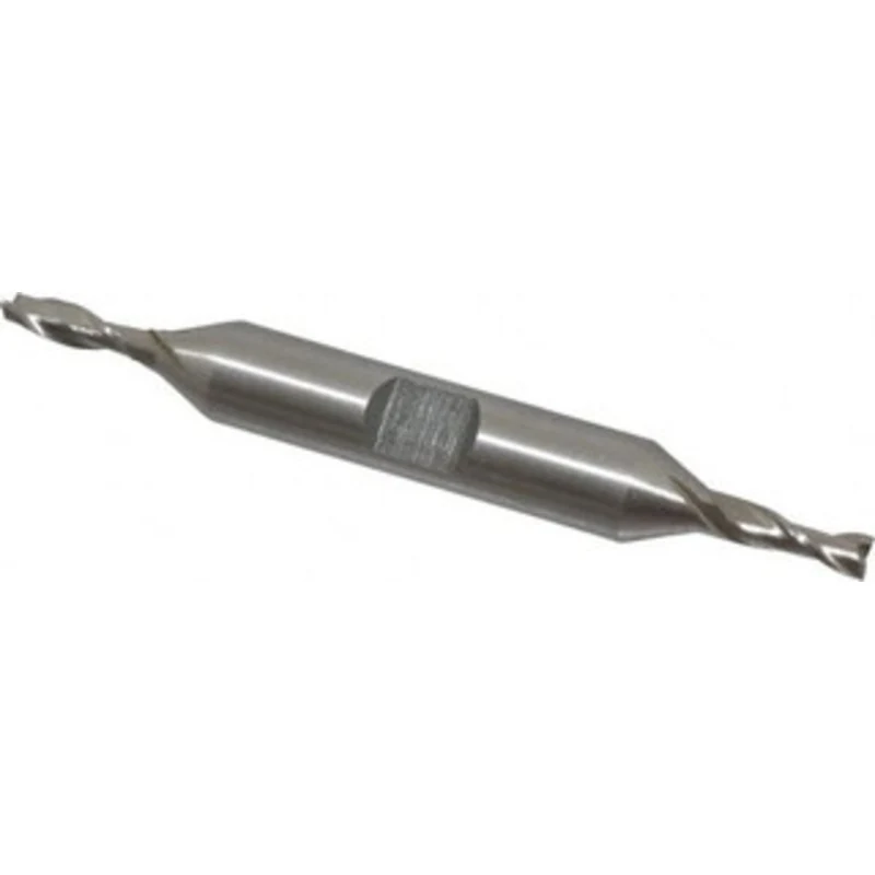 Value Collection 5/32, 7/16 LOC, 3/8 Shank Diam, 3-1/8 OAL, 2 Flute, Cobalt Square End Mill Double End, Uncoated, Spi...